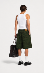 Camo Concrete Leather Shorts