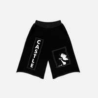 Black Concrete Patch Shorts
